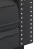  2 személyes fekete műbőr Chesterfield kanapé