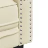  2 személyes krémszínű műbőr Chesterfield kanapé