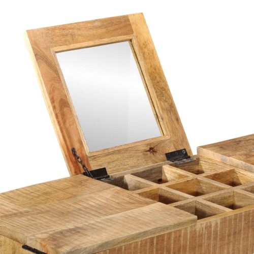  tömör nyers mangófa és vas fésülködőasztal 105 x 35 x 75 cm