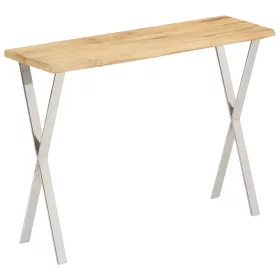    tömör mangófa konzolasztal természetes éllel 105 x 33 x 76 cm
