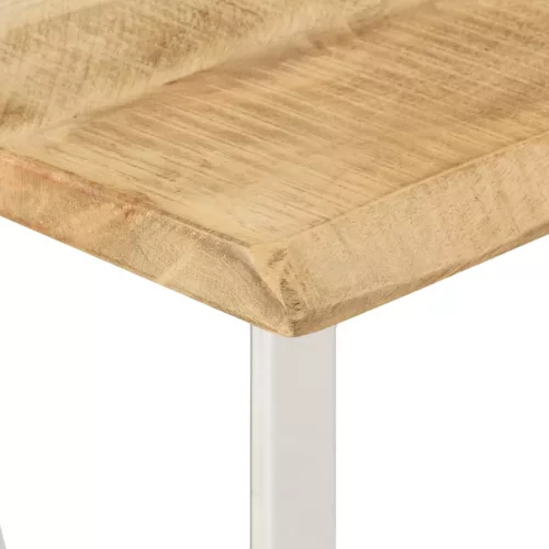  tömör mangófa konzolasztal természetes éllel 105 x 33 x 76 cm