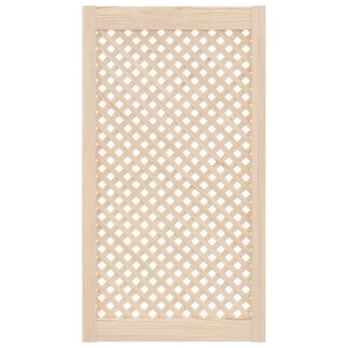  2 db tömör fenyőfa rácsos szekrényajtó 49,5x99 cm