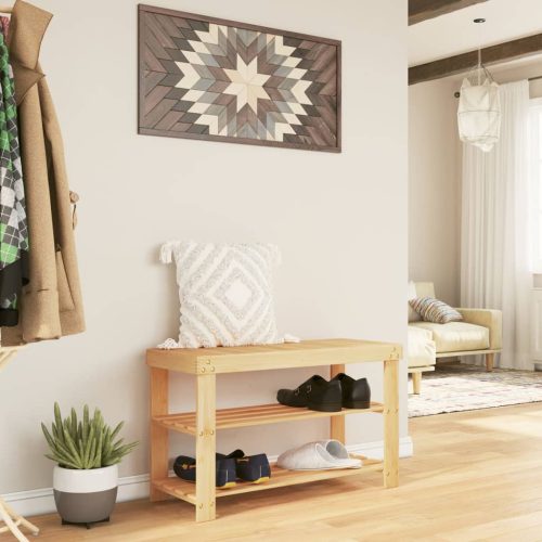  3 szintes bambusz cipőtartó 70 x 27,5 x 45 cm