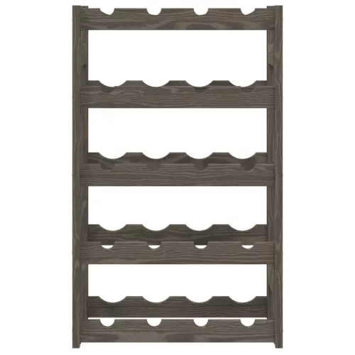  szürke tömör fenyőfa bortartó 20 palackhoz