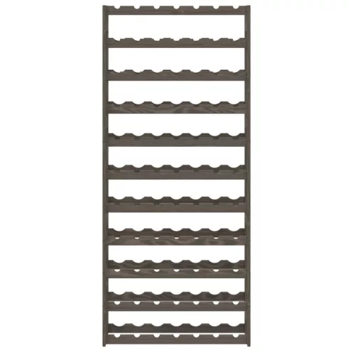  szürke tömör fenyőfa bortartó 77 palackhoz