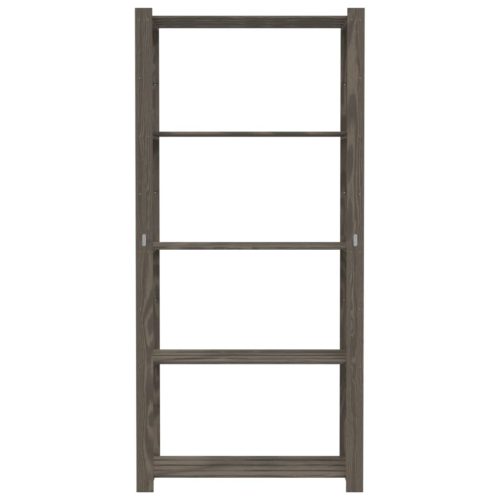  5 szintes szürke tömör fenyőfa tárolóállvány 80 x 38 x 170 cm