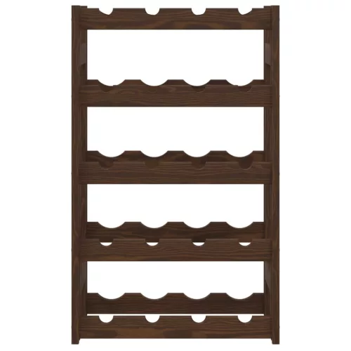  barna tömör fenyőfa bortartó 20 palackhoz