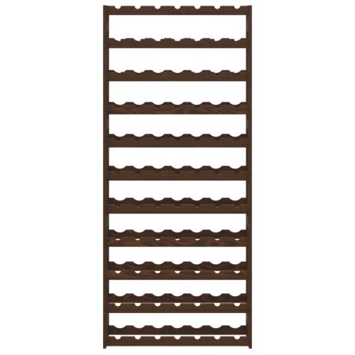  barna tömör fenyőfa bortartó 77 palackhoz