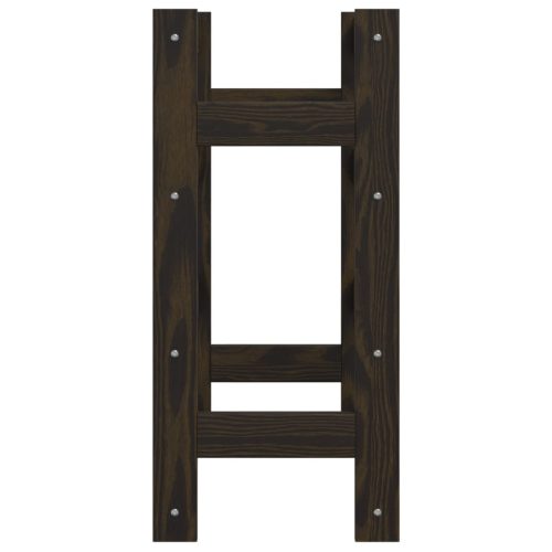  fekete tömör fenyőfa bortartó 16 palackhoz