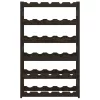 fekete tömör fenyőfa bortartó 30 palackhoz