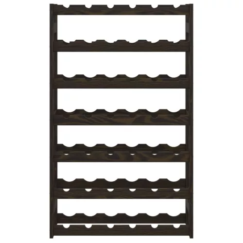  fekete tömör fenyőfa bortartó 42 palackhoz