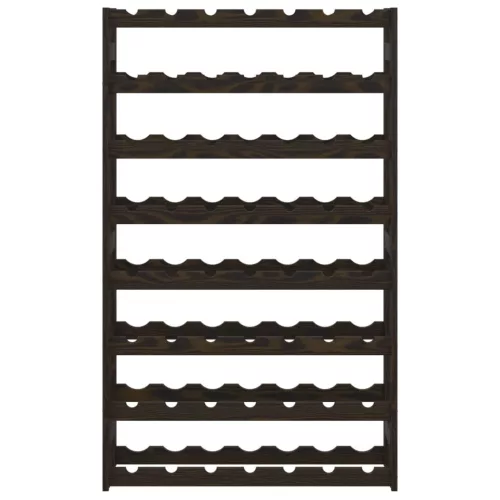  fekete tömör fenyőfa bortartó 56 palackhoz