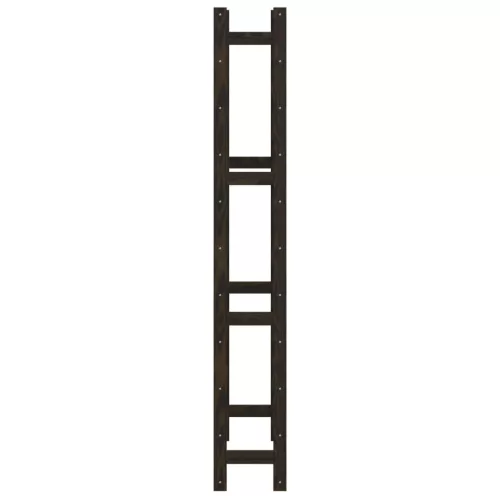  fekete tömör fenyőfa bortartó 77 palackhoz