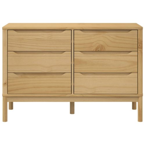  FLORO viaszbarna tömör fenyőfa komód