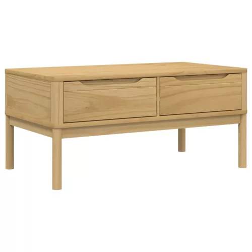  FLORO viaszbarna tömör fenyőfa dohányzóasztal 99 x 55,5 x 45 cm