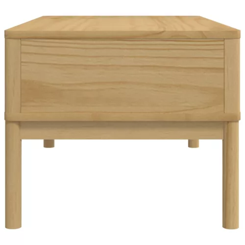  FLORO viaszbarna tömör fenyőfa dohányzóasztal 99 x 55,5 x 45 cm