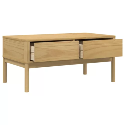  FLORO viaszbarna tömör fenyőfa dohányzóasztal 99 x 55,5 x 45 cm