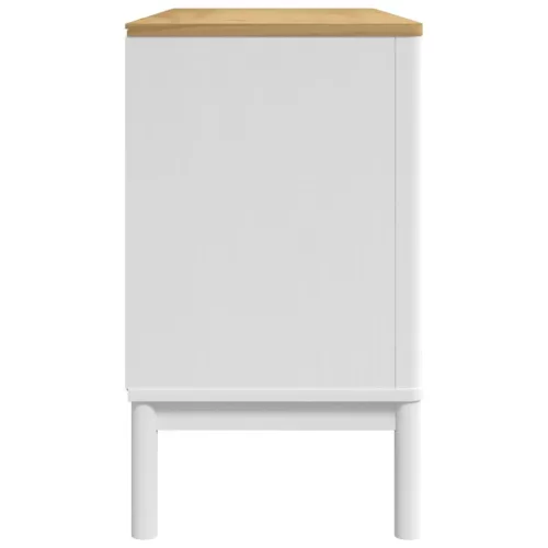  FLORO fehér tömör fenyőfa tálalószekrény 114 x 43 x 74 cm