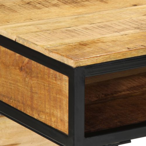  Asztal 80x50x75 cm Tömör fa Nyers mangó