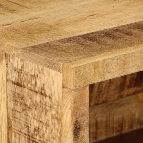  Fali Ágy Melletti Szekrény 40x30x25 cm Tömör Fa Durva Mangó