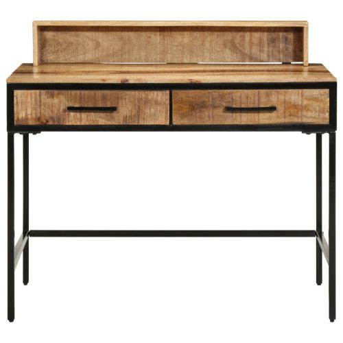  Konzol asztal 100x55x75 cm Tömör durva fa mangó