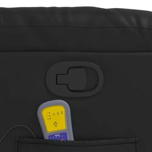  fekete műbőr dönthető masszázsfotel