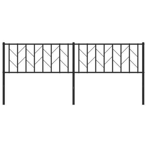  fekete fém fejtámla 200 cm