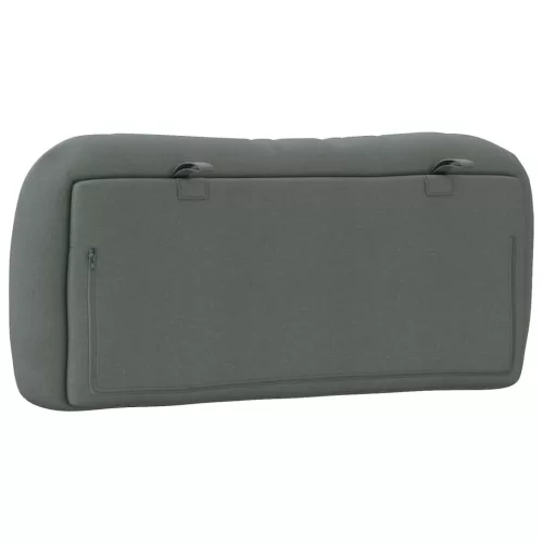  sötétszürke szövet fejtámla párna 80 cm