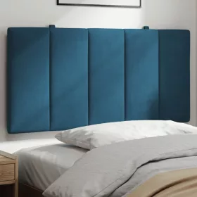  kék bársony fejtámla párna 100 cm