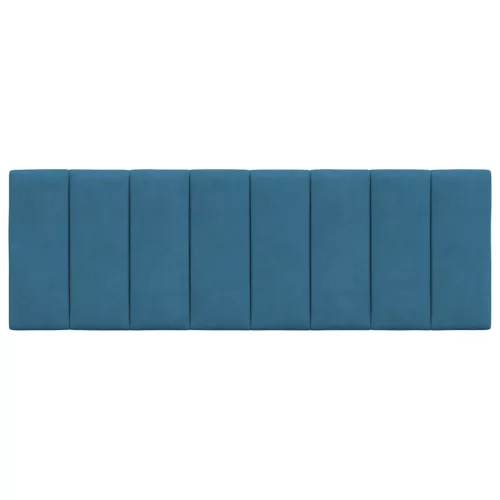  kék bársony fejtámla párna Hanko 120 cm