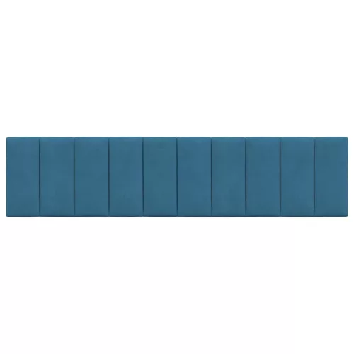  kék bársony fejtámla párna Hanko 200 cm