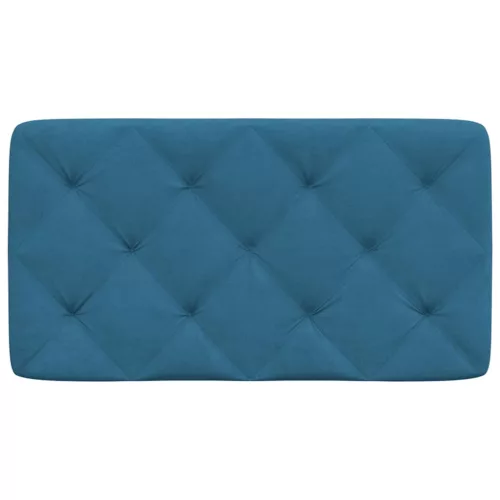  kék bársony fejtámla párna 90 cm