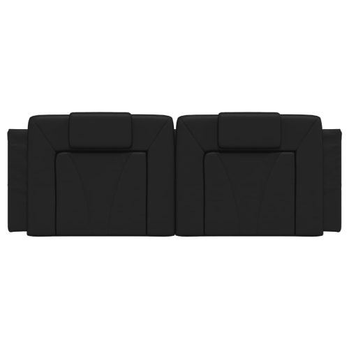  fekete műbőr fejtámla párna 140 cm