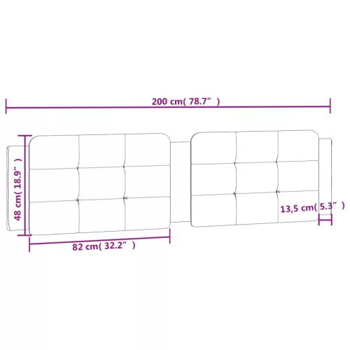  fehér műbőr fejtámla párna Zadar 200 cm