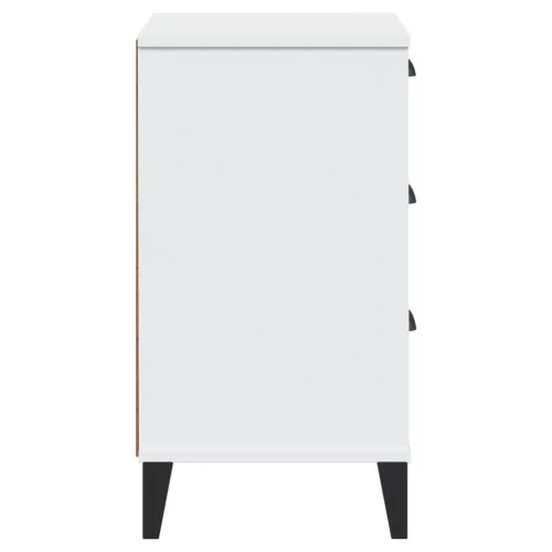  VIKEN fehér szerelt fa éjjeliszekrény