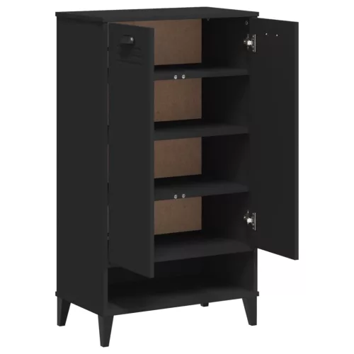  VIKEN fekete szerelt fa cipőszekrény