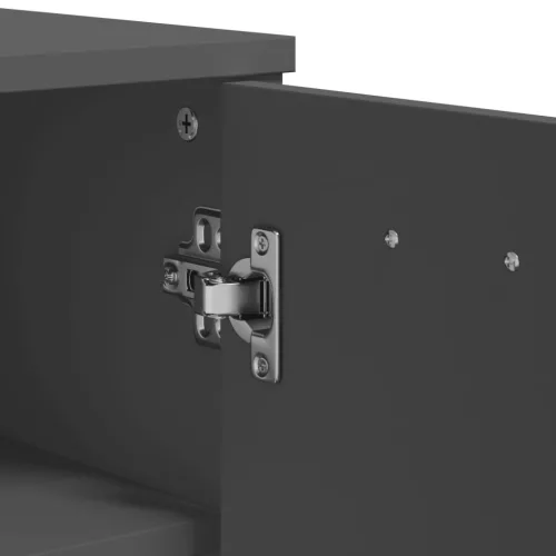  VIKEN antracitszürke szerelt fa cipőszekrény