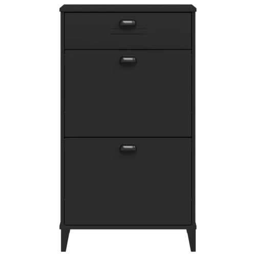  VIKEN fekete szerelt fa cipőszekrény