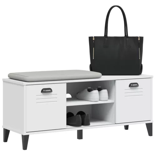  VIKEN fehér tömör fenyőfa cipőtároló pad 106 x 35 x 45 cm