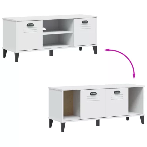  VIKEN fehér tömör fenyőfa cipőtároló pad 106 x 35 x 45 cm