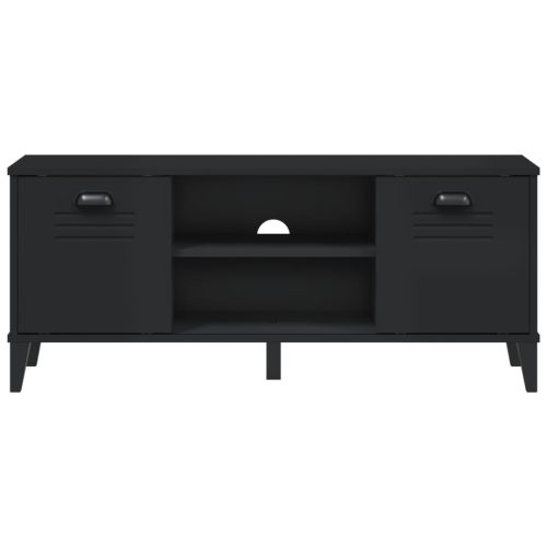  VIKEN fekete szerelt fa cipőtároló pad 106 x 35 x 45 cm