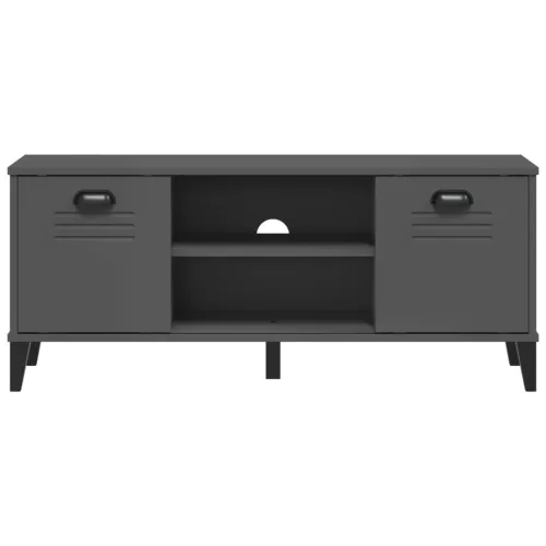  VIKEN antracitszürke szerelt fa cipőtároló pad 106 x 35 x 45 cm