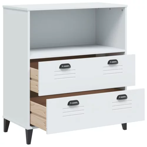  VIKEN fehér szerelt fa könyvszekrény 80 x 40 x 90 cm