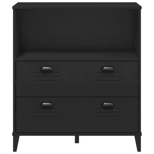  VIKEN fekete szerelt fa könyvszekrény 80 x 40 x 90 cm