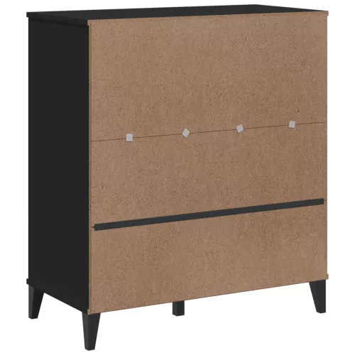  VIKEN fekete szerelt fa könyvszekrény 80 x 40 x 90 cm