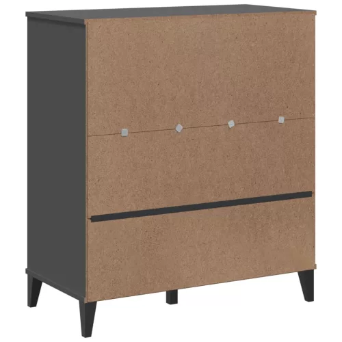  VIKEN antracitszürke szerelt fa könyvszekrény 80 x 40 x 90 cm