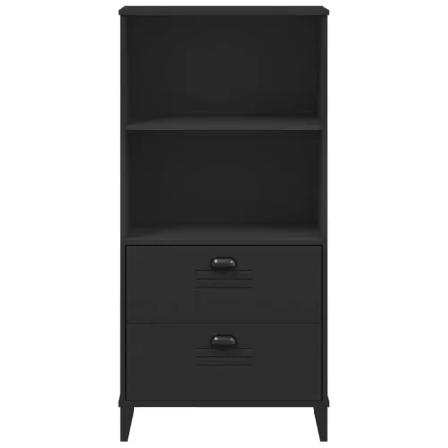  VIKEN fekete szerelt fa könyvszekrény 60 x 35 x 123 cm
