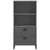  VIKEN antracitszürke szerelt fa könyvszekrény 60 x 35 x 123 cm