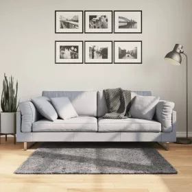    HUARTE antracit rövid szálú puha és mosható szőnyeg 120x120 cm