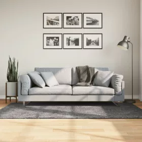    HUARTE antracit rövid szálú puha és mosható szőnyeg 120x170 cm